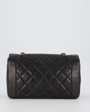 Chanel Vintage Espresso Brown Medium Diana Flap Bag in Lambskin Leather with 24K Gold Hardware