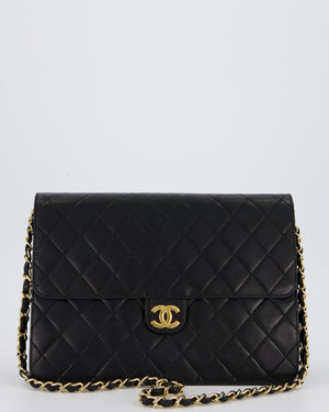 Chanel Medium Pushlock Bag with Chain Strap in Lambskin Leather with 24K Gold Hardware