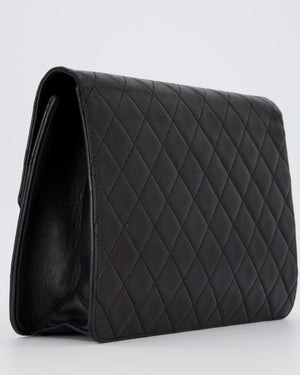 Chanel Medium Pushlock Bag with Chain Strap in Lambskin Leather with 24K Gold Hardware