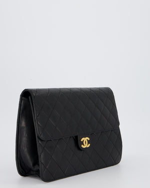 Chanel Medium Pushlock Bag with Chain Strap in Lambskin Leather with 24K Gold Hardware
