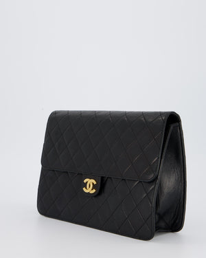 Chanel Medium Pushlock Bag with Chain Strap in Lambskin Leather with 24K Gold Hardware