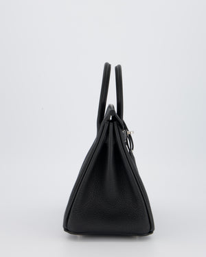 *VERY RARE* Hermès Birkin 25 Retourne Bag in Noir Togo Leather with Palladium Hardware