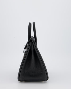 *VERY RARE* Hermès Birkin 25 Retourne Bag in Noir Togo Leather with Palladium Hardware