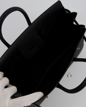 *VERY RARE* Hermès Birkin 25 Retourne Bag in Noir Togo Leather with Palladium Hardware