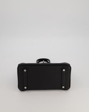 *VERY RARE* Hermès Birkin 25 Retourne Bag in Noir Togo Leather with Palladium Hardware