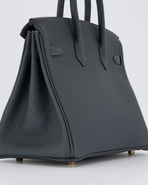*RARE* Hermès Birkin 25 Retourne Bag in Gris Misty Togo Leather with Gold Hardware