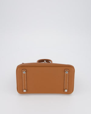 Hermès Birkin 25 Retourne Bag in Gold Togo Leather with Palladium Hardware