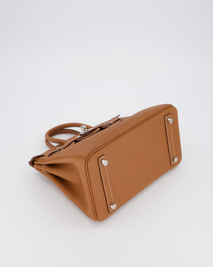Hermès Birkin 25 Retourne Bag in Gold Togo Leather with Palladium Hardware