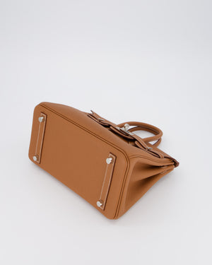 Hermès Birkin 25 Retourne Bag in Gold Togo Leather with Palladium Hardware