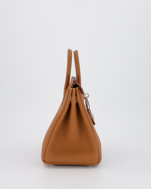 Hermès Birkin 25 Retourne Bag in Gold Togo Leather with Palladium Hardware