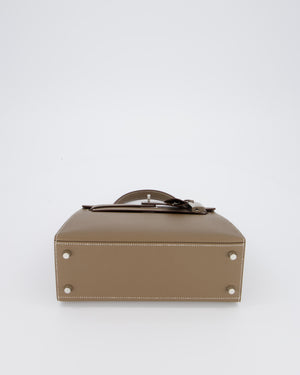 Hermès Kelly 25 Sellier Bag in Etoupe Epsom Leather with Palladium Hardware