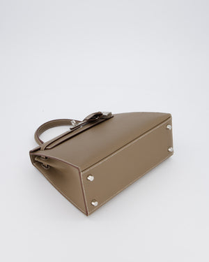 Hermès Kelly 25 Sellier Bag in Etoupe Epsom Leather with Palladium Hardware