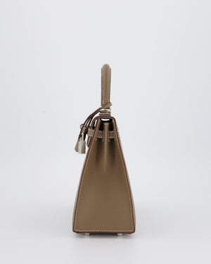 Hermès Kelly 25 Sellier Bag in Etoupe Epsom Leather with Palladium Hardware