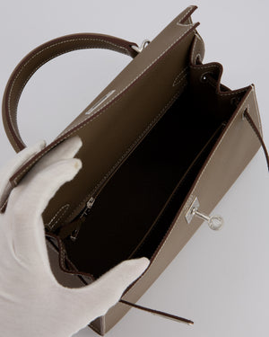 Hermès Kelly 25 Sellier Bag in Etoupe Epsom Leather with Palladium Hardware