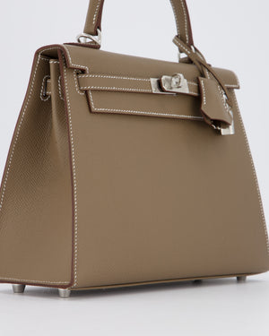 Hermès Kelly 25 Sellier Bag in Etoupe Epsom Leather with Palladium Hardware