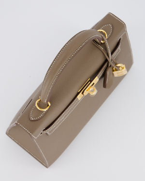 Hermès Kelly 25 Sellier in Etoupe Epsom Leather with Gold Hardware