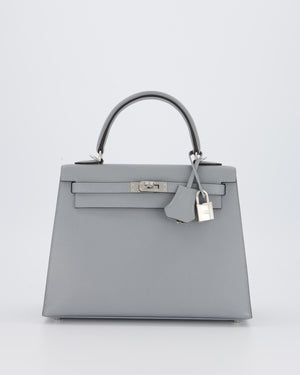 Hermès Kelly 25 Sellier Bag in Gris Pantin Epsom Leather with Palladium Hardware