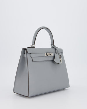 Hermès Kelly 25 Sellier Bag in Gris Pantin Epsom Leather with Palladium Hardware