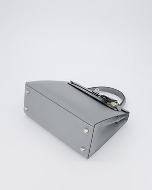Hermès Kelly 25 Sellier Bag in Gris Pantin Epsom Leather with Palladium Hardware
