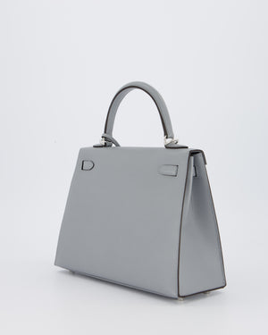 Hermès Kelly 25 Sellier Bag in Gris Pantin Epsom Leather with Palladium Hardware