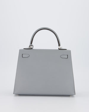 Hermès Kelly 25 Sellier Bag in Gris Pantin Epsom Leather with Palladium Hardware