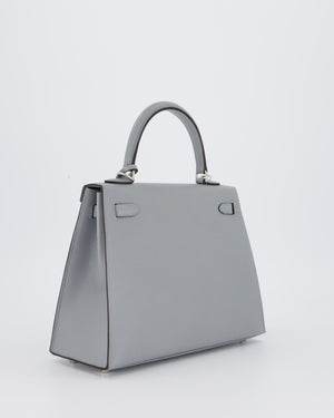 Hermès Kelly 25 Sellier Bag in Gris Pantin Epsom Leather with Palladium Hardware
