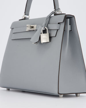 Hermès Kelly 25 Sellier Bag in Gris Pantin Epsom Leather with Palladium Hardware