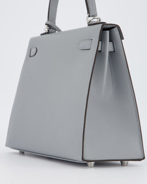 Hermès Kelly 25 Sellier Bag in Gris Pantin Epsom Leather with Palladium Hardware
