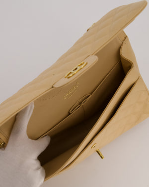 Chanel Jumbo Classic Double Flap Bag in Beige Clair Caviar Leather with Gold Hardware