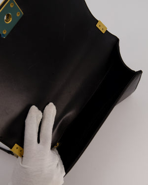 Chanel Medium Boy Bag in Black Lambskin Leather with Gold Hardware