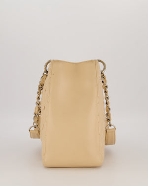 Chanel Beige Caviar GST Grand Shopper Tote Bag with Silver Hardware