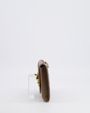 Bottega Veneta Brown Andiamo Pouch on Strap Bag in Pinecone Intrecciato Leather with Gold Hardware RRP £1,600