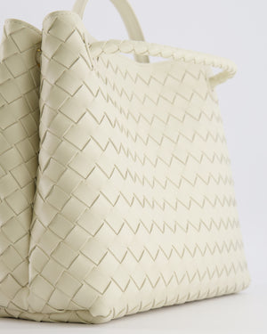 Bottega Veneta Medium Andiamo Bag in Sea Salt Intrecciato Leather with Gold Hardware RRP £4,370