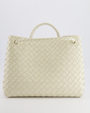 Bottega Veneta Medium Andiamo Bag in Sea Salt Intrecciato Leather with Gold Hardware RRP £4,370