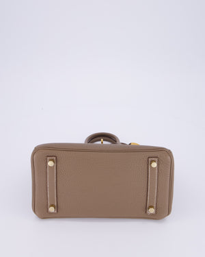 Hermès Birkin 25 Retourne Bag in Etoupe Togo Leather with Gold Hardware