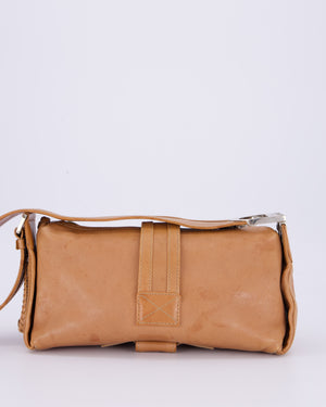 Christian Dior Beige Vintage 2005 Flight Line Medium Hobo Shoulder Bag in Calfskin Leather with Antique Silver Hardware