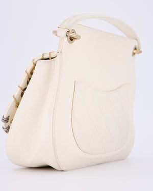 Chanel White Piercing Chic Crossbody Bag in Caviar Leather With Mixed Hardware