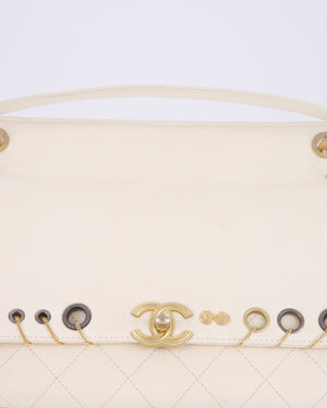 Chanel White Piercing Chic Crossbody Bag in Caviar Leather With Mixed Hardware