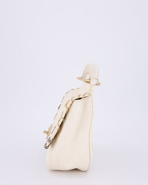 Chanel White Piercing Chic Crossbody Bag in Caviar Leather With Mixed Hardware