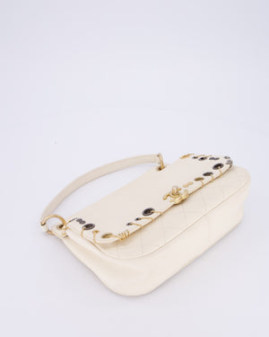 Chanel White Piercing Chic Crossbody Bag in Caviar Leather With Mixed Hardware