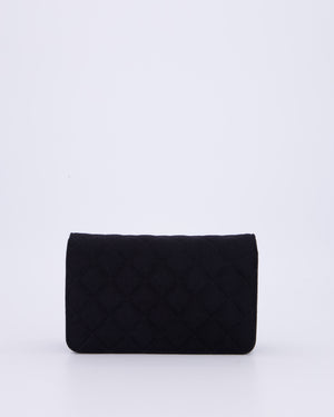 Chanel Black Métiers des Arts Paris-Hamburg Wallet On Chain Bag In Wool With Nautical Charms And Burgundy Lambskin Leather Strap