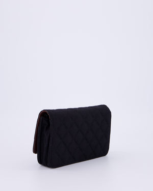 Chanel Black Métiers des Arts Paris-Hamburg Wallet On Chain Bag In Wool With Nautical Charms And Burgundy Lambskin Leather Strap