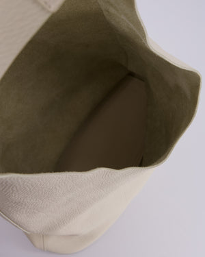 The Row Cream Bindle Textured Shoulder Bag In Calfskin Leather RRP £1,400