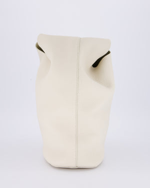 The Row Cream Bindle Textured Shoulder Bag In Calfskin Leather RRP £1,400