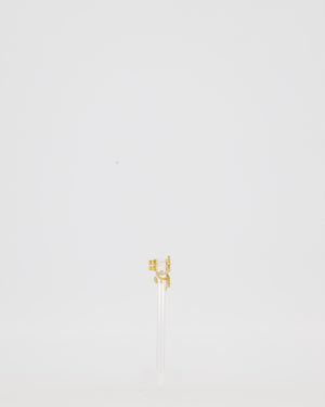 Christian Dior Clair D Lune Wrap-Around Earrings Gold-Tone Metal & Crystals