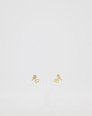 Christian Dior Clair D Lune Wrap-Around Earrings Gold-Tone Metal & Crystals