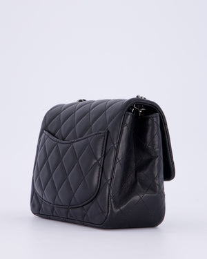Chanel Black Mini Square Classic Flap Bag in Quilted Lambskin Leather with Silver Hardware