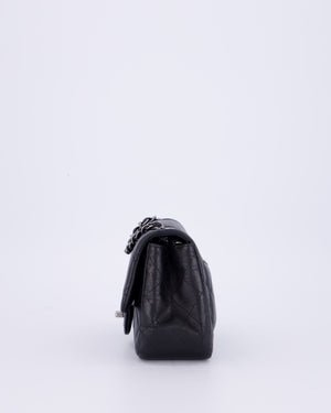 Chanel Black Mini Square Classic Flap Bag in Quilted Lambskin Leather with Silver Hardware