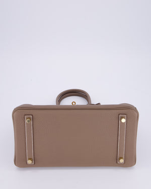 *HOLY GRAIL* Hermès Birkin 30 Retourne Bag in Etoupe Togo Leather with Gold Hardware