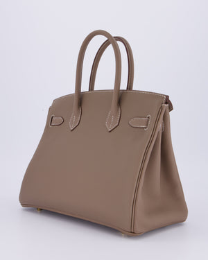 *HOLY GRAIL* Hermès Birkin 30 Retourne Bag in Etoupe Togo Leather with Gold Hardware
